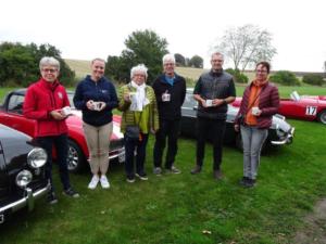 Vinderne. F.v. Rikke, Britt, Anlis, Matthies, Claus og Charlotte